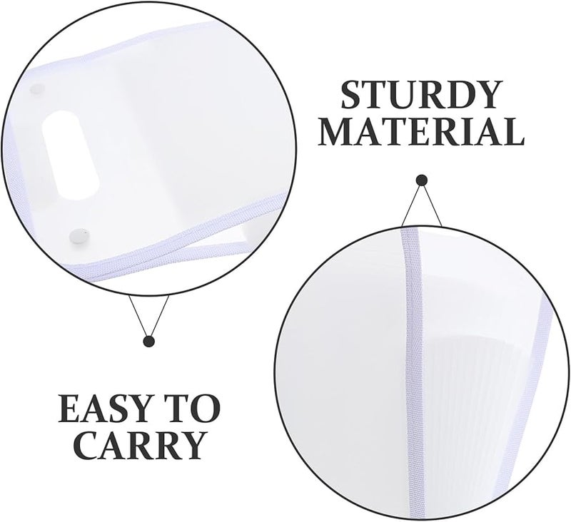 HANABASS Expanding Accordion File Organizer 13 Compartment Portable Document Folder White - Image 3